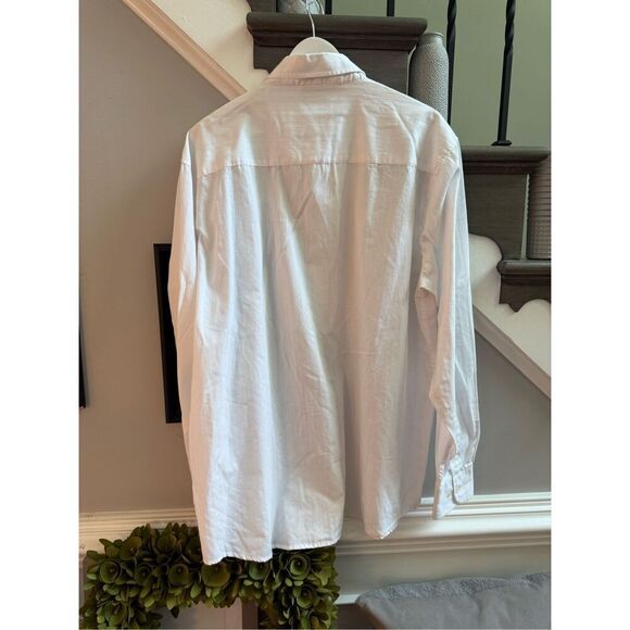 Avirex White Embroidered Button Up Shirt sz XXL EUC - Picture 5 of 6